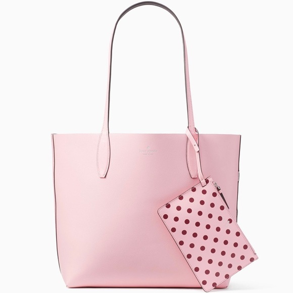 Limited edition 🔥Authentic Kate Spade Reversible leather tote/wristlet - Picture 2 of 8
